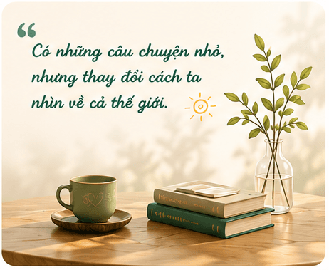 Góc đọc sách ấm áp với thông điệp: Có những câu chuyện nhỏ, nhưng thay đổi cách ta nhìn về cả thế giới.